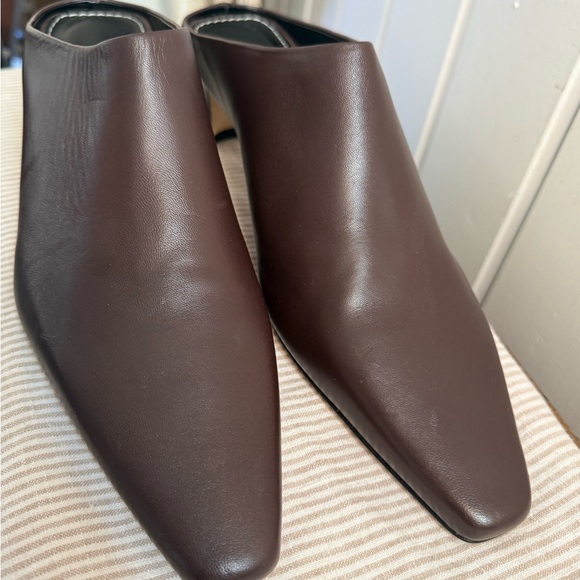 Staud Wally Espresso Brown Leather Mules - Picture 8 of 9